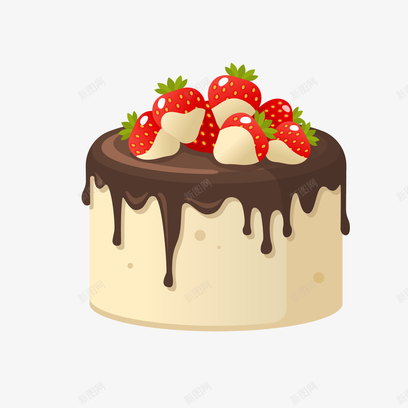 黄色草莓巧克力水果蛋糕矢量图ai免抠素材_新图网 https://ixintu.com 巧克力 水果 水果蛋糕 红色 草莓 蛋糕 黄色 矢量图