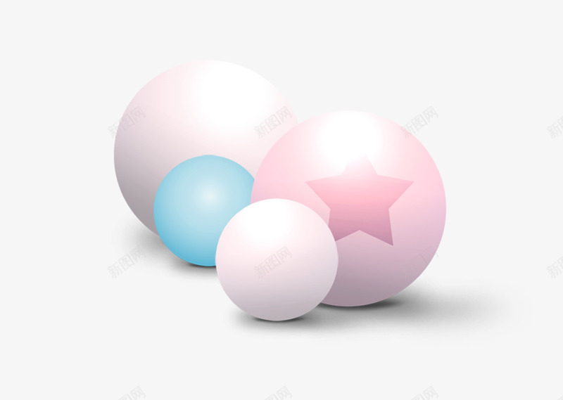 3D立体彩色圆球png免抠素材_新图网 https://ixintu.com 3D 彩色圆球 立体