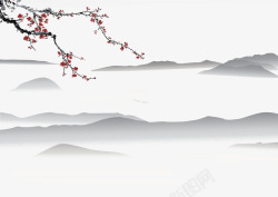 中国风水墨山水艺术画素材
