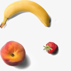 香蕉苹果和草莓素材