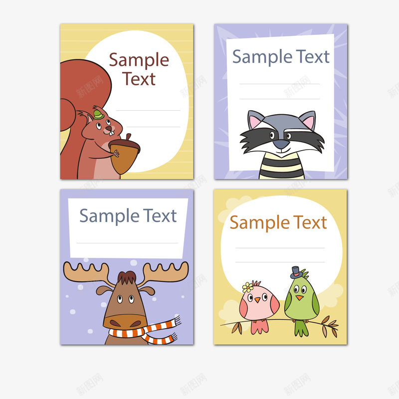 动物留言卡片png免抠素材_新图网 https://ixintu.com 动物 卡片 卡通 可爱 手绘 松鼠 留言