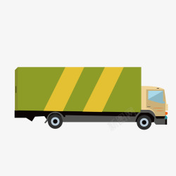 货车轮胎彩色扁平化货物快递运输高清图片
