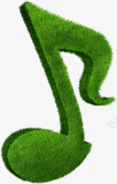 绿草组成的音符绿草字母音符高清图片