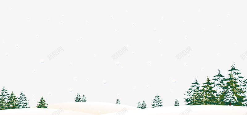 圣诞背景png免抠素材_新图网 https://ixintu.com 圣诞树 圣诞节 大雪 户外雪景 绿色 节日素材