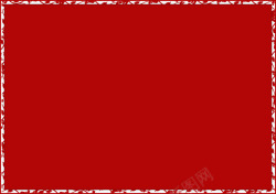 红色花纹边框横幅素材