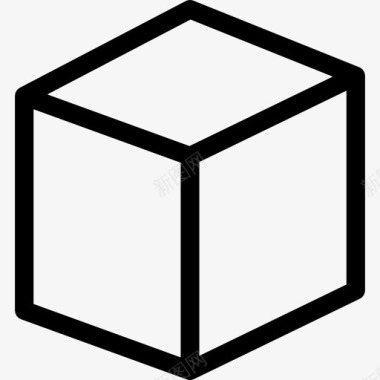 空白的立方体图标图标