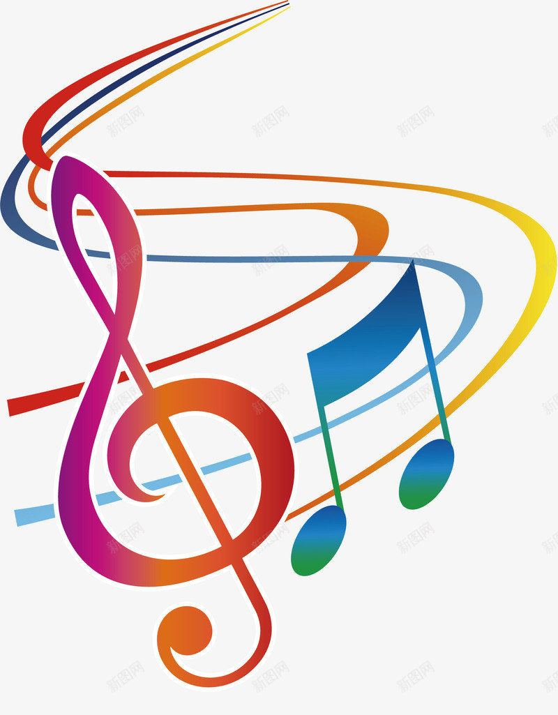 创意音乐图标矢量图ai_新图网 https://ixintu.com logo logo设计 五线谱 标志 标签 设计 音乐 音乐图标 音符 矢量图