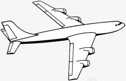 个性飞机飞机简笔画图标高清图片