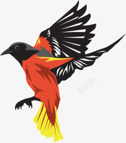 红色老鹰红黑色的鹰矢量图高清图片
