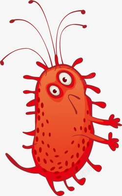 卡通病毒形状体虫子形状高清图片