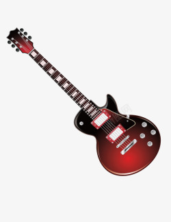 精美红色电吉他素材