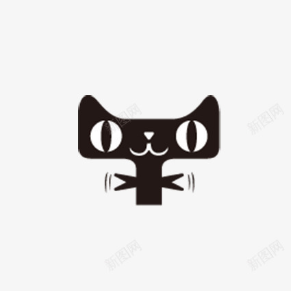 站不稳的天猫png免抠素材_新图网 https://ixintu.com 卡通表情 天猫表情 表情 黑色