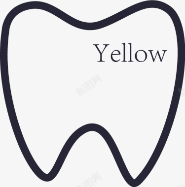 牙齿黄icon图标图标