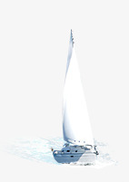 唯美精美帆船水水面素材