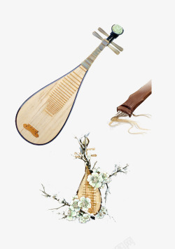中国风古琴古风乐器高清图片