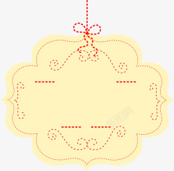 黄色线条挂饰素材
