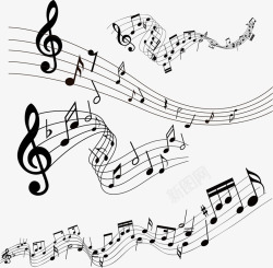 音乐标志音乐符号五线谱音乐室装饰图标高清图片