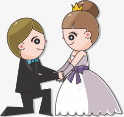 卡通结婚画素材