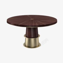 棕色圆形桌子素材