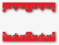 新春框架红色中国风花纹框架高清图片