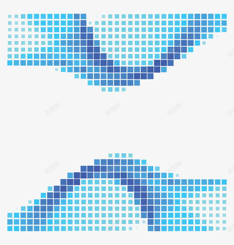 科技感蓝色方块花纹矢量图ai免抠素材_新图网 https://ixintu.com 几何花纹 方块 方块花纹 矢量png 科技感 蓝色方块 矢量图