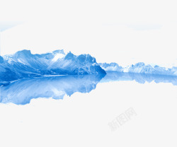 冰蓝色蓝色冰山高清图片