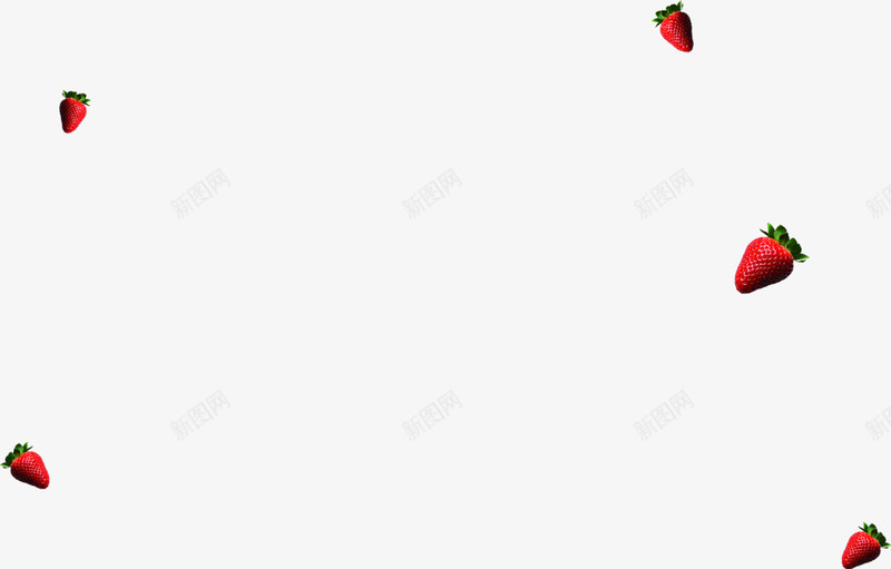 红色新鲜草莓水果漂浮png免抠素材_新图网 https://ixintu.com 新鲜 水果 漂浮 红色 草莓