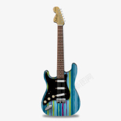 蓝色电吉他炫彩电吉他蓝色图标高清图片