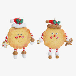 圣诞小饼干PNG矢量图卡通圣诞装饰小饼干人偶高清图片