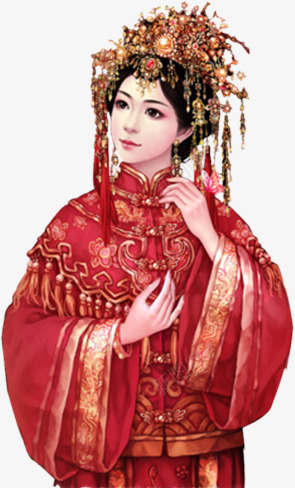 古代美女结婚头饰png免抠素材_新图网 https://ixintu.com 古代 头饰 结婚 美女