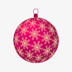 彩色球形手绘红色圣诞球高清图片
