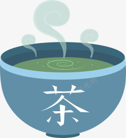 饮茶飘香绿茶矢量图高清图片