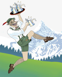 德国啤酒节插画素材