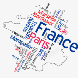 法国创意背景地图素材
