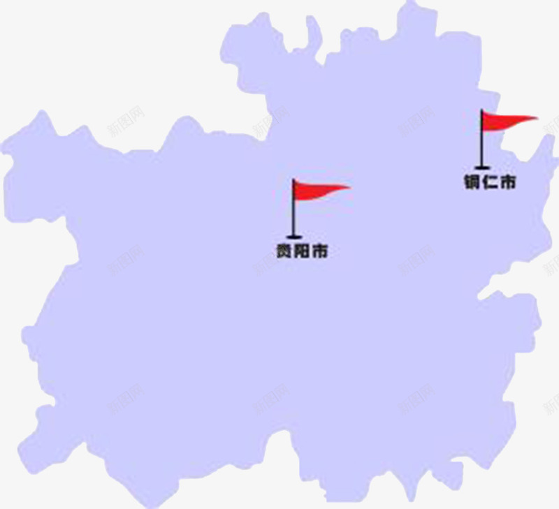 淡紫色贵州地图png免抠素材_新图网 https://ixintu.com 淡紫色 空白 贵州地图
