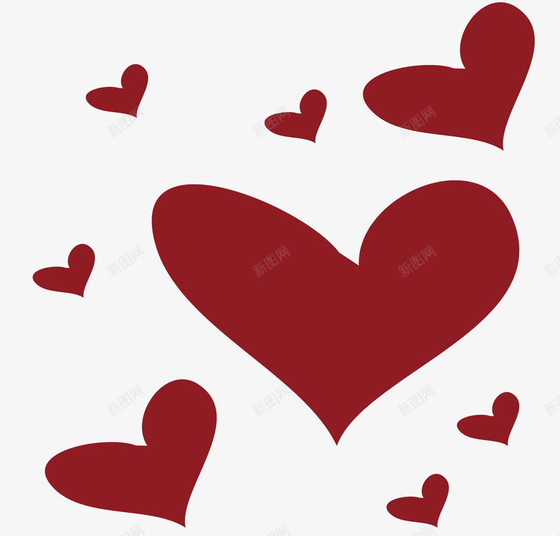 红色的心矢量图ai免抠素材_新图网 https://ixintu.com 一堆心形 卡通心 心形 爱心 红心 红色的心 矢量图