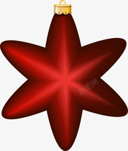 红色星星挂饰素材
