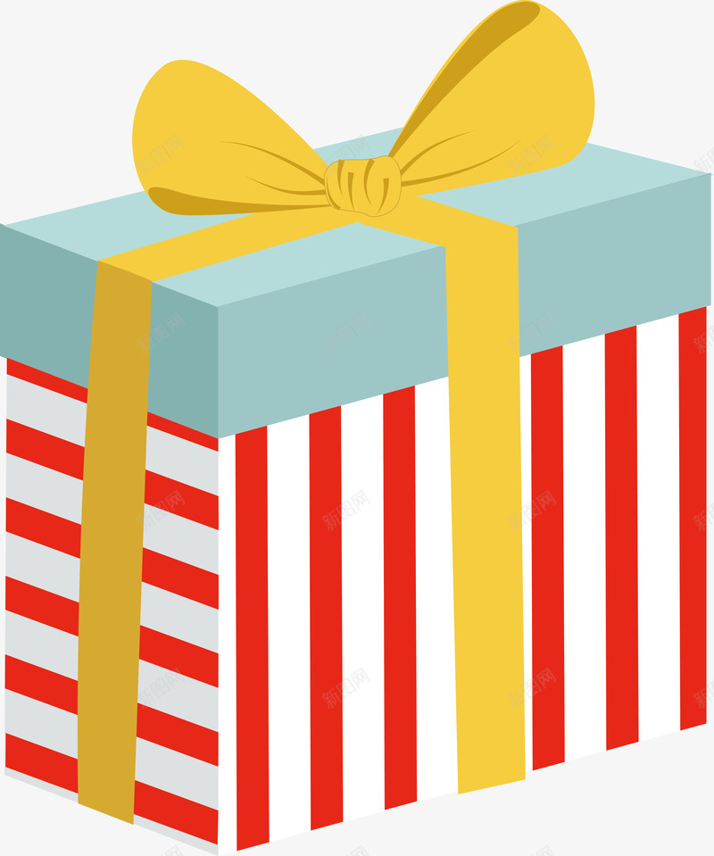 圣诞礼物盒矢量图图标ai_新图网 https://ixintu.com 卡通礼物 彩色底纹 扁平化 矢量图标 礼盒 线性装饰 矢量图