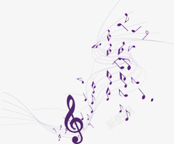 音符组成的耳麦音符分隔线波浪音符矢量图高清图片