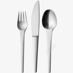 刀叉勺套装帆船系列刀叉勺汤匙银色高清图片