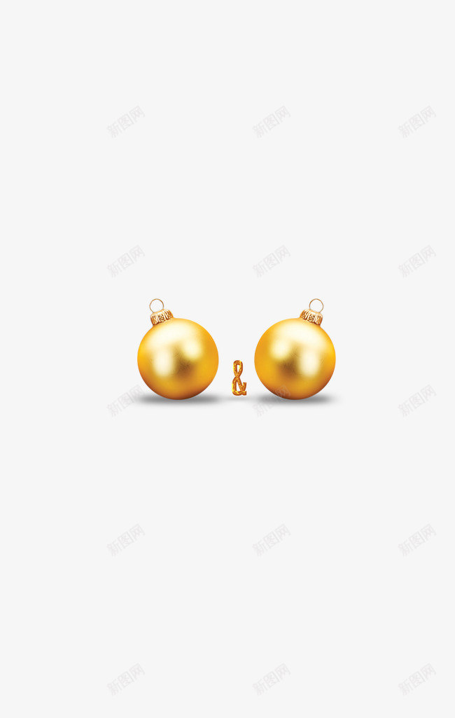 圣诞节挂饰png免抠素材_新图网 https://ixintu.com 圣诞树挂坠 圣诞节 挂饰 立体 金球
