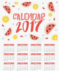 四季水果水果西瓜背景新年日历高清图片