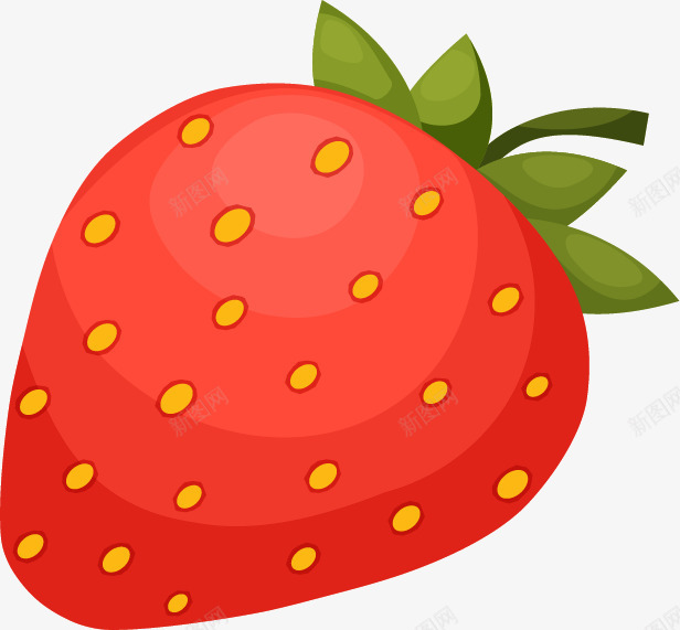 手绘红色草莓装饰png免抠素材_新图网 https://ixintu.com 手绘 简约 红色 绘画 绘画草莓图案 草莓 装饰