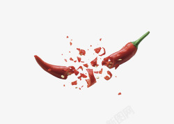 破碎的辣椒碎裂的红辣椒高清图片
