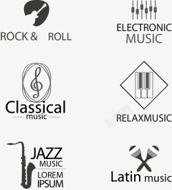 吉他乐队音乐logo图标高清图片