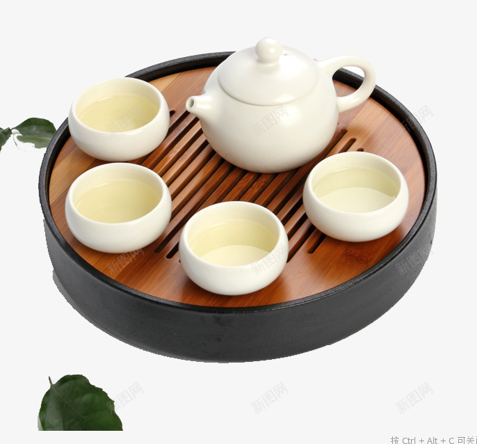 6件套陶瓷茶具组合4杯1壶png免抠素材_新图网 https://ixintu.com 产品实物 茶具 陶瓷茶具组合