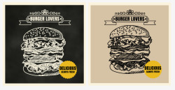 酒水单封面设计汉堡包点餐牌矢量图高清图片
