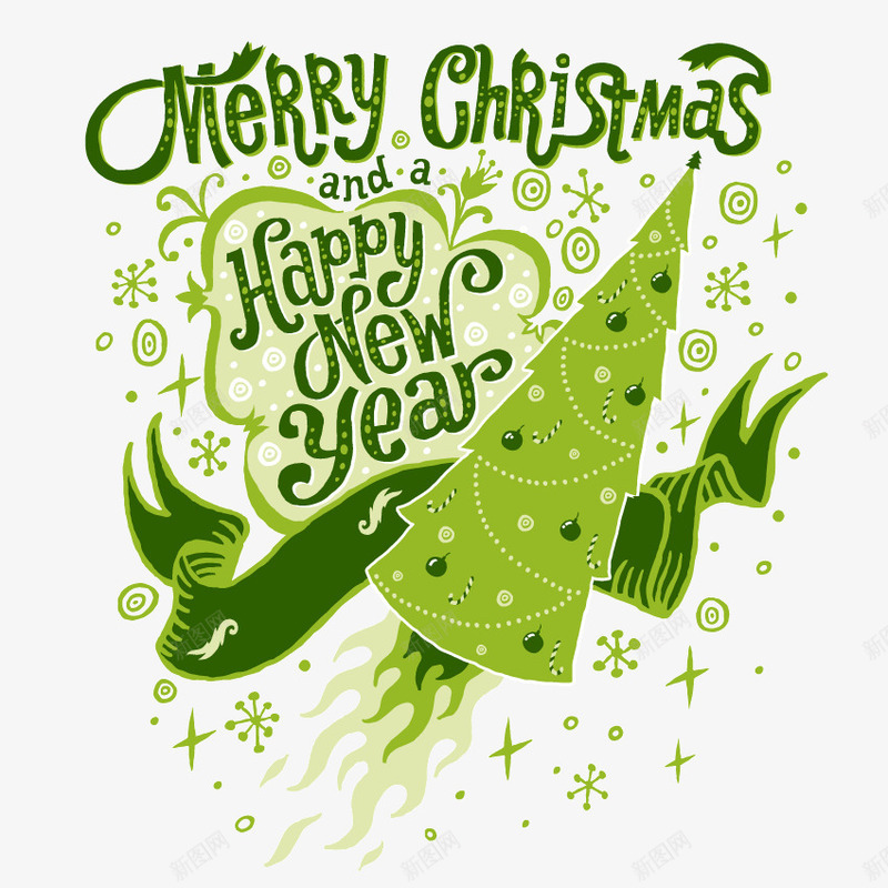 圣诞节节日装饰绿色圣诞树png免抠素材_新图网 https://ixintu.com 圣诞树 圣诞节 绿色 节日装饰