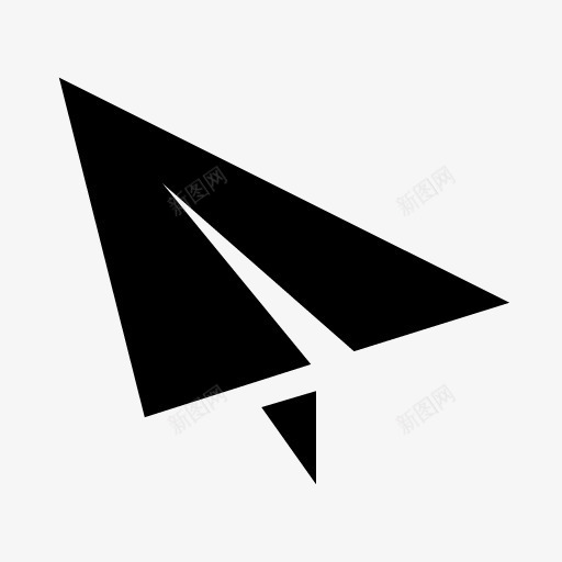 纸飞机的符号图标png_新图网 https://ixintu.com 纸飞机