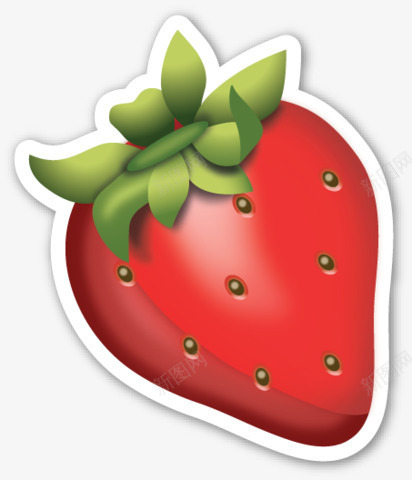 草莓卡通手绘粘贴png免抠素材_新图网 https://ixintu.com 卡通 粘贴 红色草莓 草莓